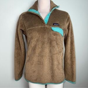 Patagonia Polartec Thermal Pro Snap Pullover Fleece Brown Teal Women’s Medium